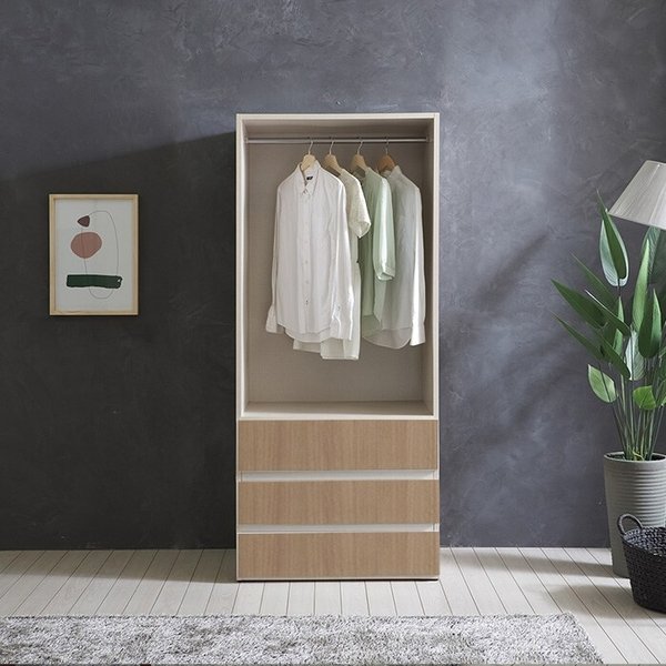 텐스페이스 브리튼 800 3단 오픈서랍옷장 BT017