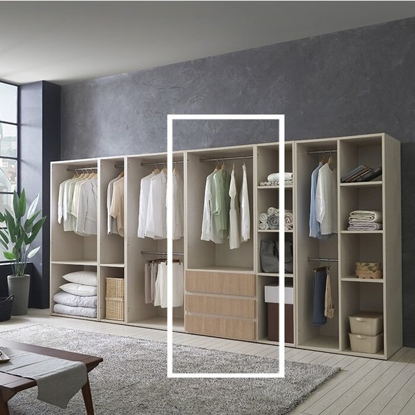 텐스페이스 브리튼 800 3단 오픈서랍옷장 BT017