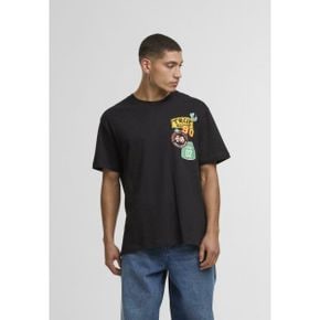 True Religion 트루 종교 SS 프리웨이 패치 - 프린트 티셔츠 검정색 6677949