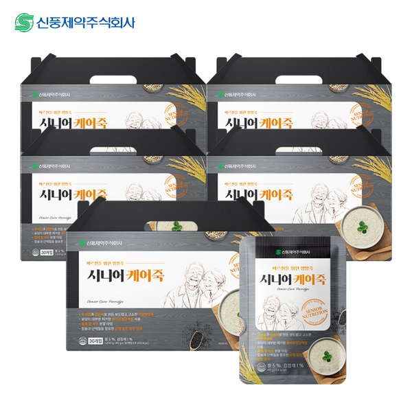 신풍제약 시니어 케어죽 (40g x 30포) x 5박스 영양죽 시니어죽