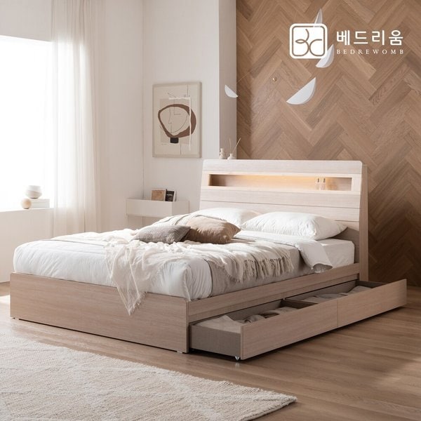 금성침대 베드리움 NEW 스마트메이트 편백 LED 침대 (K)-릴렉서 허리특허 유로탑