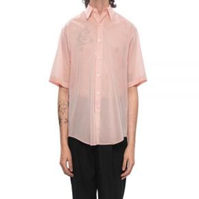 오라리 24 HARD TWIST FINX ORGANDY HALF SLEEVED SHIRT LIGHT PINK CHAMBRAY (A24SS02V