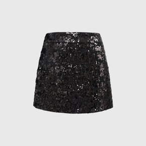 [23FWSK016-BK] 로사나 스팽글 스커트_블랙 / ROSANA SPANGLE SKIRT_BLACK