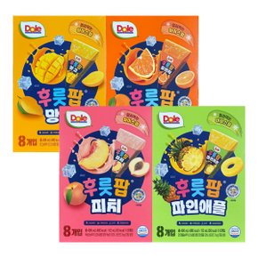 후룻팝 4종 혼합 32팩 (오렌지8팩+망고8팩+파인애플8팩+피치8팩) / 돌 얼려먹는 주스