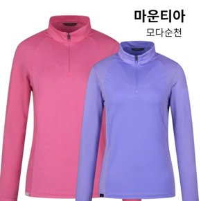 여성 간절기 등산 일상 집업티 컴바인티셔츠Z2 1MQTSS4507-L_SC