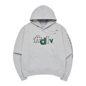 아크메드라비 SCRIBBLE ALPHABET HOODIE LIGHT GREY-낙서알파벳