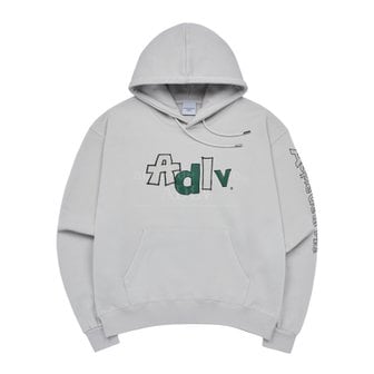 아크메드라비 SCRIBBLE ALPHABET HOODIE LIGHT GREY-낙서알파벳