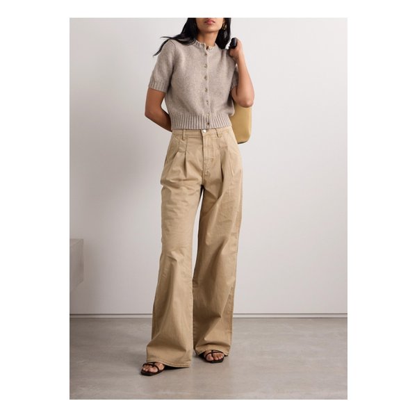 베로니카비어드 미아 플리츠 코튼 블렌드 트윌 와이드 팬츠 1647597337218668