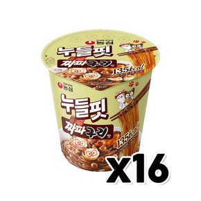 농심 누들핏 짜파구리맛 컵라면 소컵 41.5g x 16개