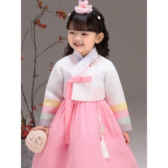 더예한복 QT811-색동민아 여아 아동한복