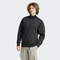 남녀공용 데일리 스웨트셔츠 IX1250 ALL SZN 플리스 쿼터집 크루 스웨트셔츠