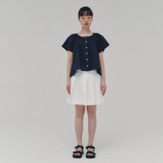 Lily Smocking Blouse_NAVY