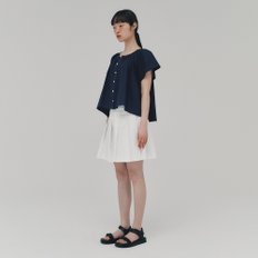 Lily Smocking Blouse_NAVY