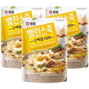 샘표 밸런스죽 능이 누룽지 닭백숙죽 420g 3개