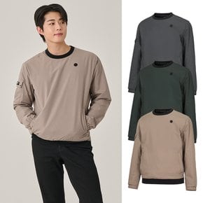 [빌트모아] 26FW 신상 남성 골프웨어 우븐 방풍 라운드 티셔츠