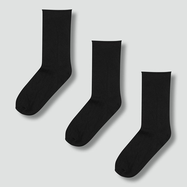 여 모달 롤 장목 양말 3족 J145903011099