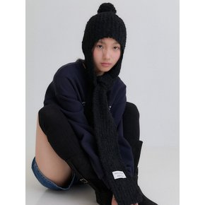 knitted bell point muffler balaclava