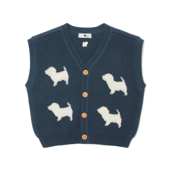 [여주점] [오프라벨 여주점] 블루독베이비 (NY) 블루독 울혼방 부클베스트 (44A14-220-01)