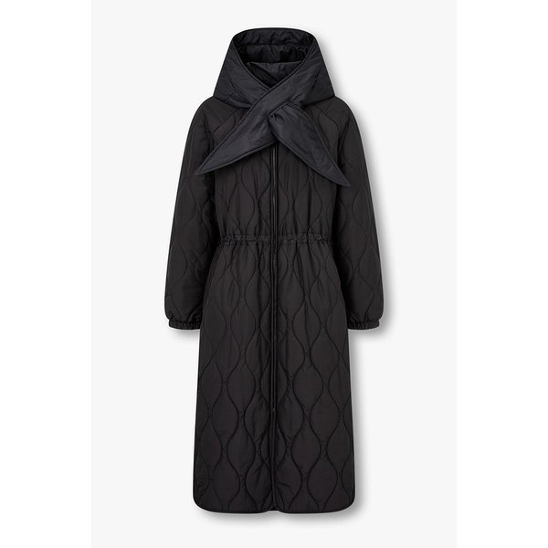 디태처블 후드 롱 퀼팅 코트 7255418102199