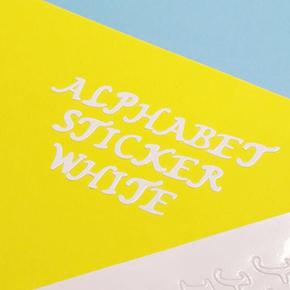 다꾸스티커 영어 대문자 PVC 스티커 흰색 (S21503927)