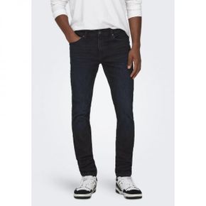 5149759 Only  Sons ONSLOOM - Slim fit jeans blue black denim