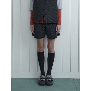 Quilted short pants_black dot