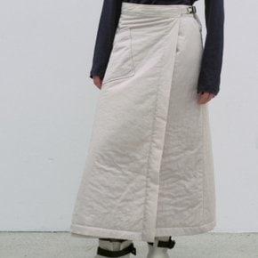 Padded Wrap Skirt_Ivory_323SK001IV