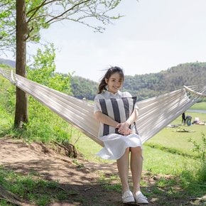 캔버스해먹 190x150 캠핑 야외 차박 그물 침대 공중 그네