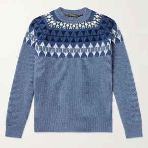 24 FW 로로피아나 Fair Isle 페어 아일 이지 레이어링 퓨어 캐시미어 스웨터 73957322