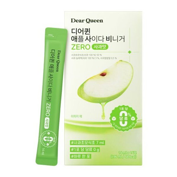 디어퀸 김수현 애플사이다비니거 ZERO (사과맛) 14포x1...