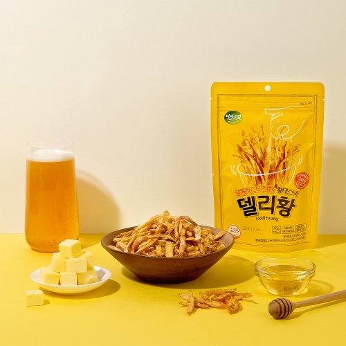 저칼로리간식 맥주안주 바삭한 황태스낵 델리황 버터맛 50g x 1봉