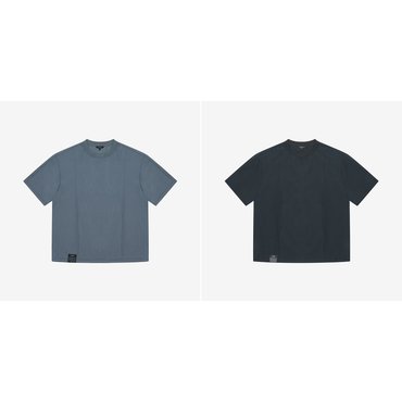 파렌하이트 [FAHREN] 25S/S 우븐 라운드 반팔 티셔츠 (FKIBD3309)
