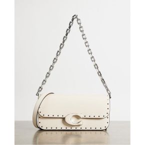 5020402 Coach Glovetanned Leather With Rivets Idol Bag 23 - Chalk