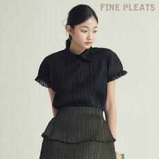 [FINE PLEATS] 피네 플리츠 슈슈 카라 탑 블랙