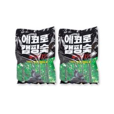 숯피아 캠핑숯(2kg)-2개 바베큐숯 캠핑 바비큐 업소용숯 연료