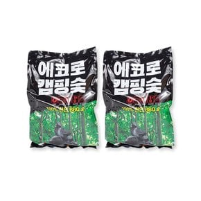 숯피아 캠핑숯(2kg)-2개 바베큐숯 캠핑 바비큐 업소용숯 연료