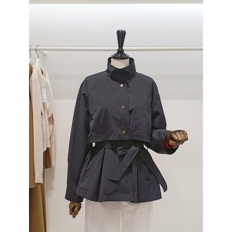 ZOOC [파주점] 쥬크 주크 루즈핏 하이넥 하프 트렌치코트 V261PSI902
