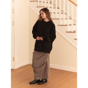 High Tension Tucking Long-skirt_Cocoa