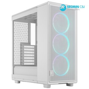 [서린공식] 프렉탈디자인 Epoch RGB 강화유리 화이트