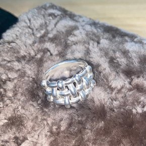 Knit Ring - silver (2096150153466)