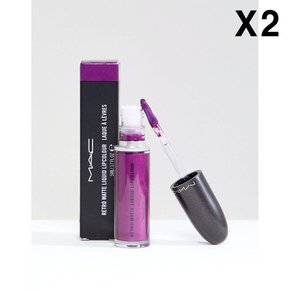 MAC 맥 레트로 매트 리퀴드 립컬러 메탈릭스 5ml ATOMIZED X 2팩