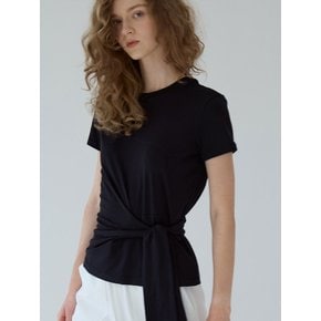 Dripping Jersey Top Blouse_Black