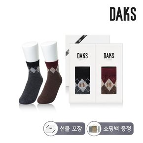 양말 숙녀 단목 이색아가일 2족세트 DK24414