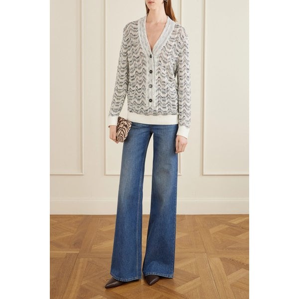 스트라이프 크로셰 니트 스웨터 46376663163054084