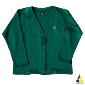 NEEDLES 니들스 V Neck Cardigan - CPE Bright Jersey Jasper Green (NS257) (브이넥 가디건)