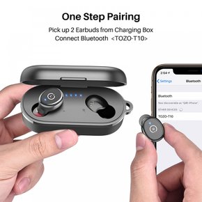 TOZO T10 Bluetooth Bluetooth5.3 IPX8 iPhone & Android 이어폰[2023 신판] 무선 이어폰 완전