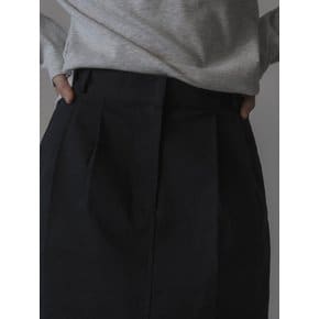 Cotton H-line skirt (black)