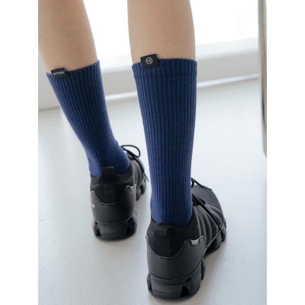 비비드 크루 삭스 D/BL