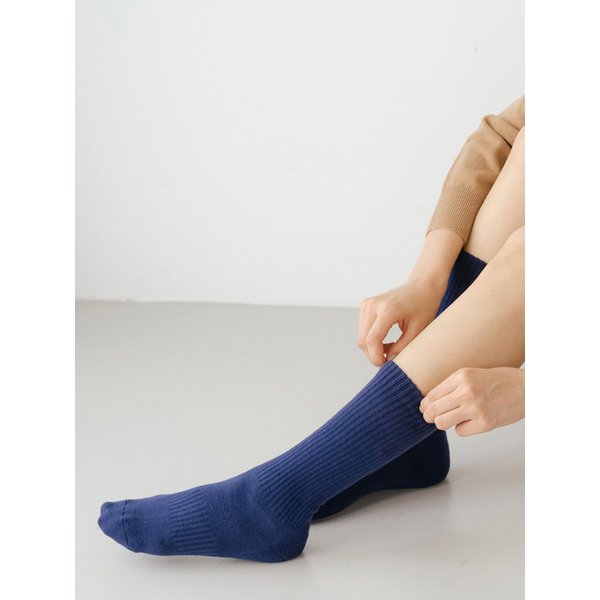 비비드 크루 삭스 D/BL