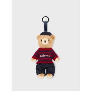 Fluffy Bear Stripe Keyring / WHAWG2411A